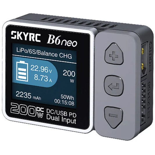 B6 NEO 200W DC Smart Charger With DC/PD Dual Input (Grey)