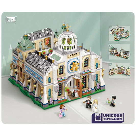 Open and close Wedding Church Building Brick Set