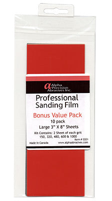 Professional Sanding Film Set 3x8" 150/320/480/600/1000 (5)