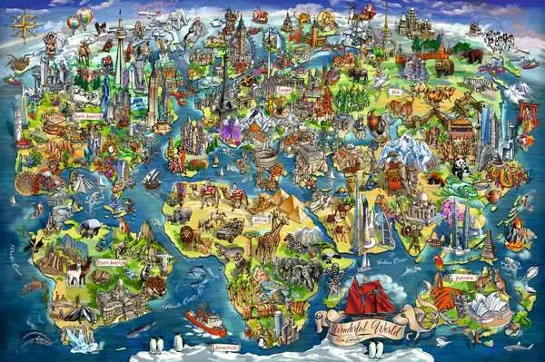 Illustrated World Map