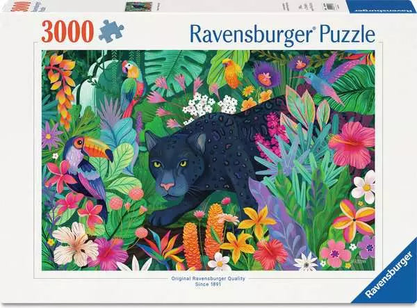 Panther in Flowery Jungle