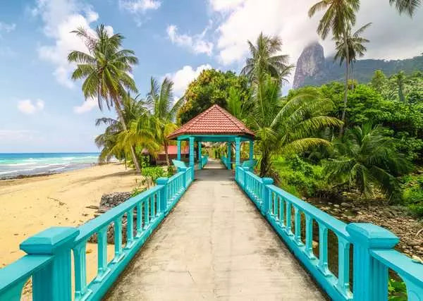 Beautiful Walkways: Colorful Bridge in Malaysia