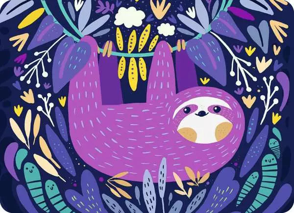 Purple Sloth Smile