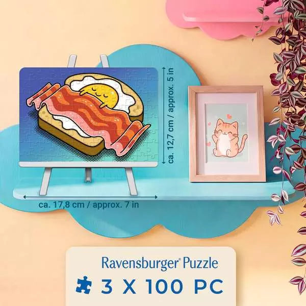 Kawaii Breakfast, Lunch & Dinner Puzzle & Easel Set - 3 in a Box!