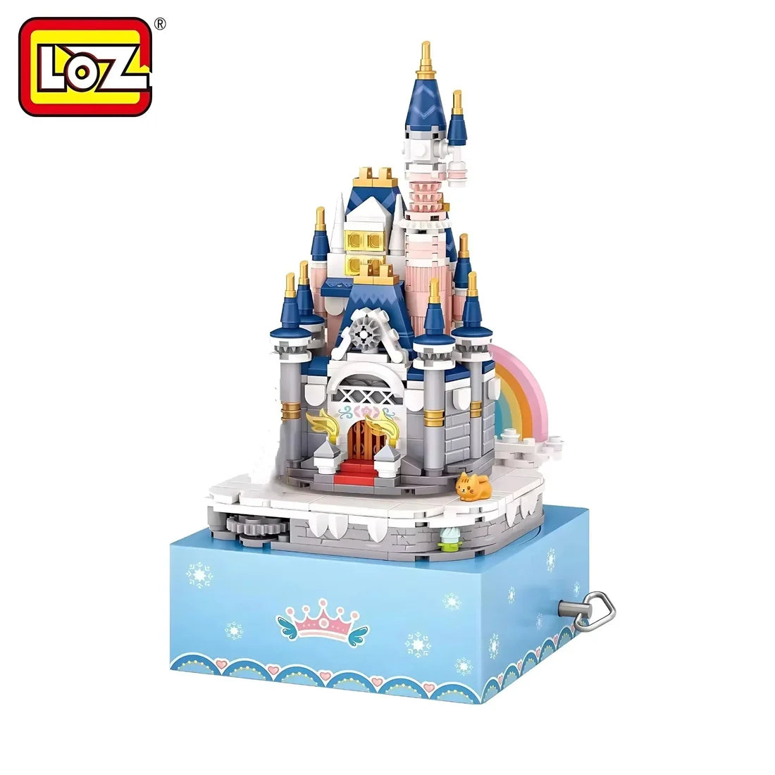 Princess and Castle Rotating Music Box Building Brick Set