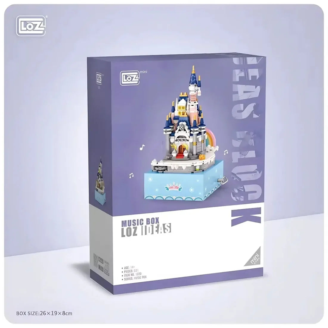 Princess and Castle Rotating Music Box Building Brick Set