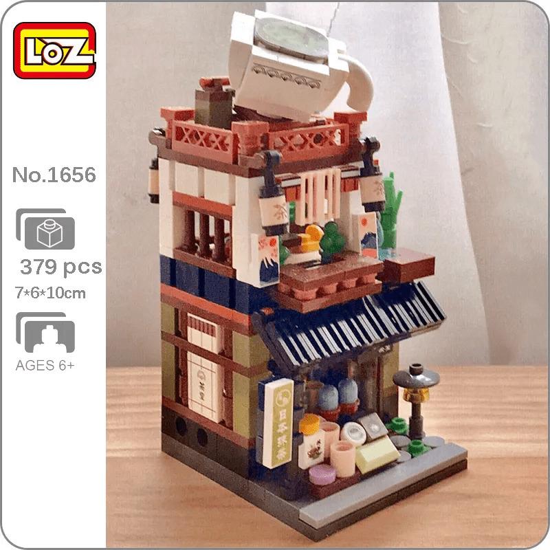 Matcha Tea Cake Shop | LOZ 1656 Building Bricks Mini Street Set