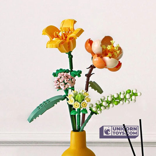Hibiscus Lily Daisy Hydrangea Model | LOZ 1658 Mini Block Building Bricks Set Eternal Flower
