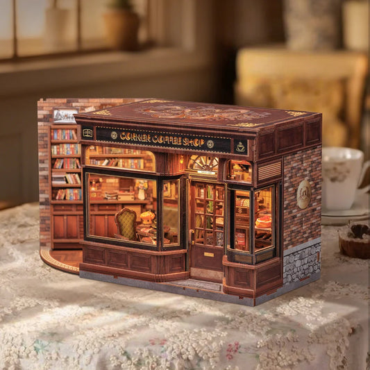 Corner Coffee Shop -  DIY Miniature House Kit
