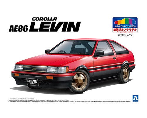 Aoshima 1/24 Toyota AE86 LEVIN '83 RED/BLACK