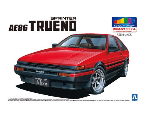 Aoshima 1/24 Toyota AE86 TRUENO '83 RED/BLACK