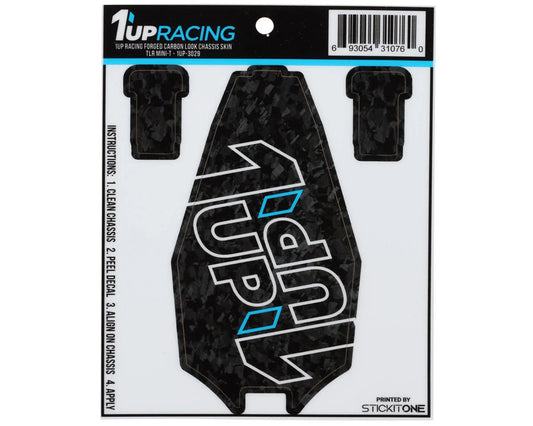 Losi Mini-T Twin 1UP Outline Logo Chassis Protector Sheet (Forged Carbon)