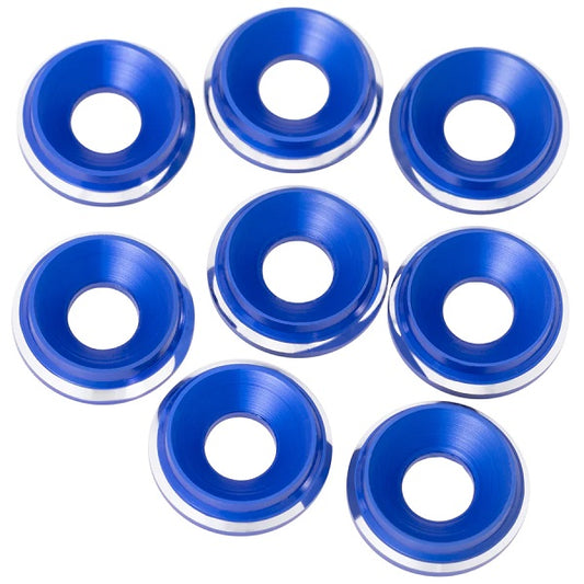Low-Pro Countersunk Washers, M3, Dark Blue, 8pcs