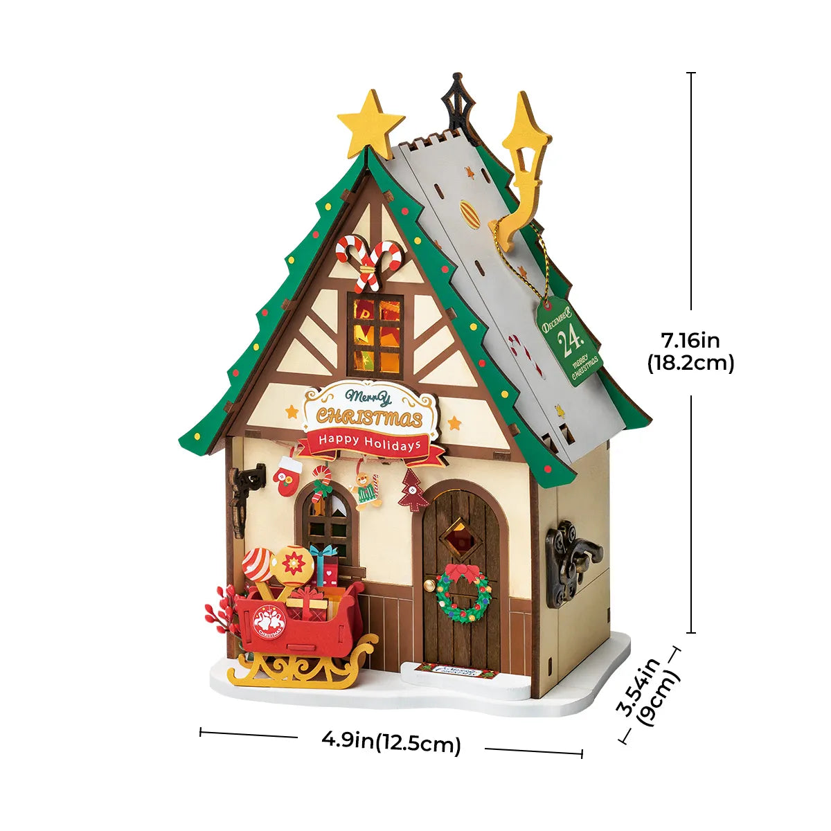 Twinkling Christmas House - DIY Miniature House Kit