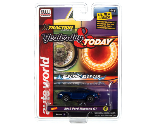 2018 Ford Mustang GT (Blue) HO Scale Slot Car