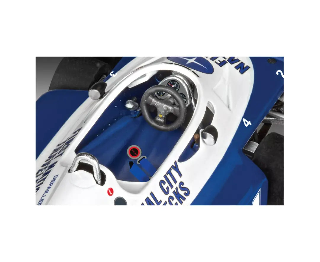 1/32 Tyrrell P34/2 6-Wheel Formula 1 Car Plastic Model Kit w/Paint, Brush & Cement