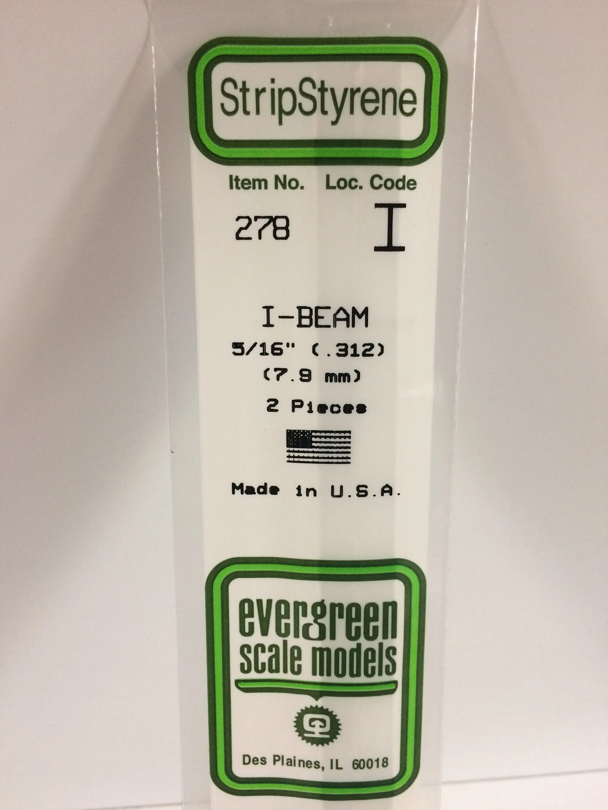 Polystyrene I-Beam Set (2) (14x0.312")