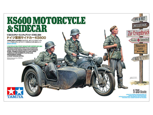 1:35 German KS600 Motorcycle and Sidecar