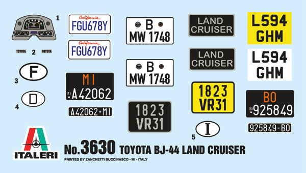 1:24 TOYOTA LAND CRUISER BJ-44 (Hard Top or Soft Top)