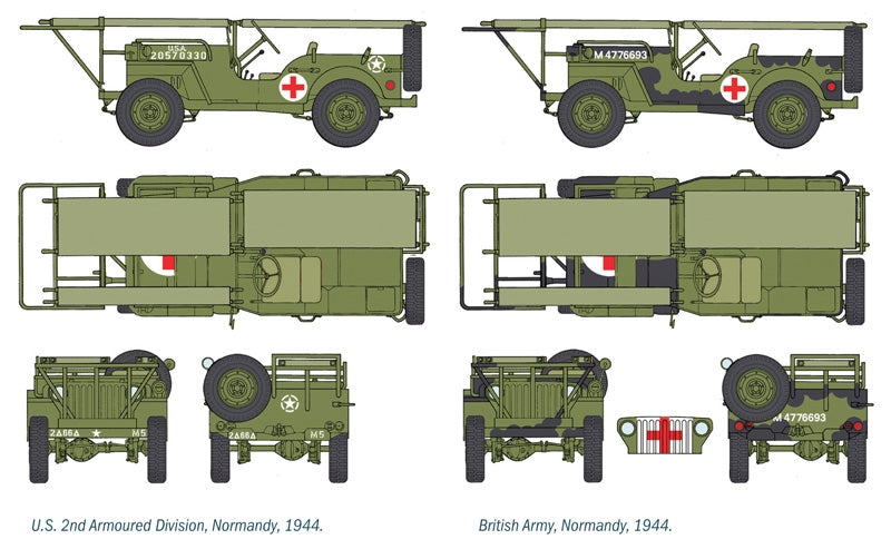1:35 1/4 TON. 4x4 AMBULANCE JEEP