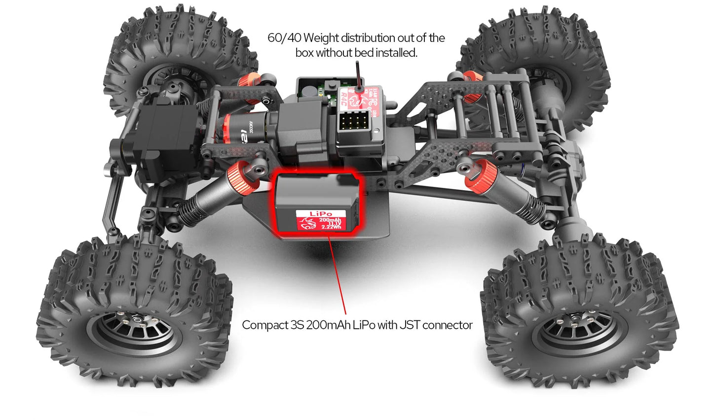 Ascent-18 Apex 1/18 4WD RTR Brushless Rock Crawler (Grey)