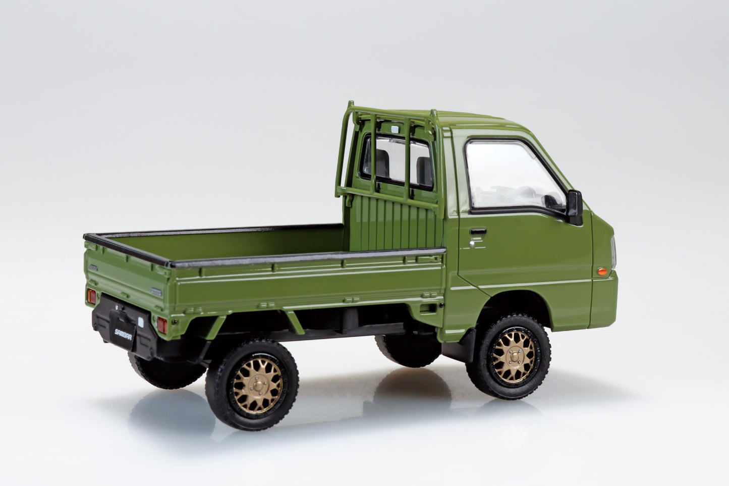 1/32 SNAP KIT Subaru Sambar Truck Custom Wheels (Olive Green)