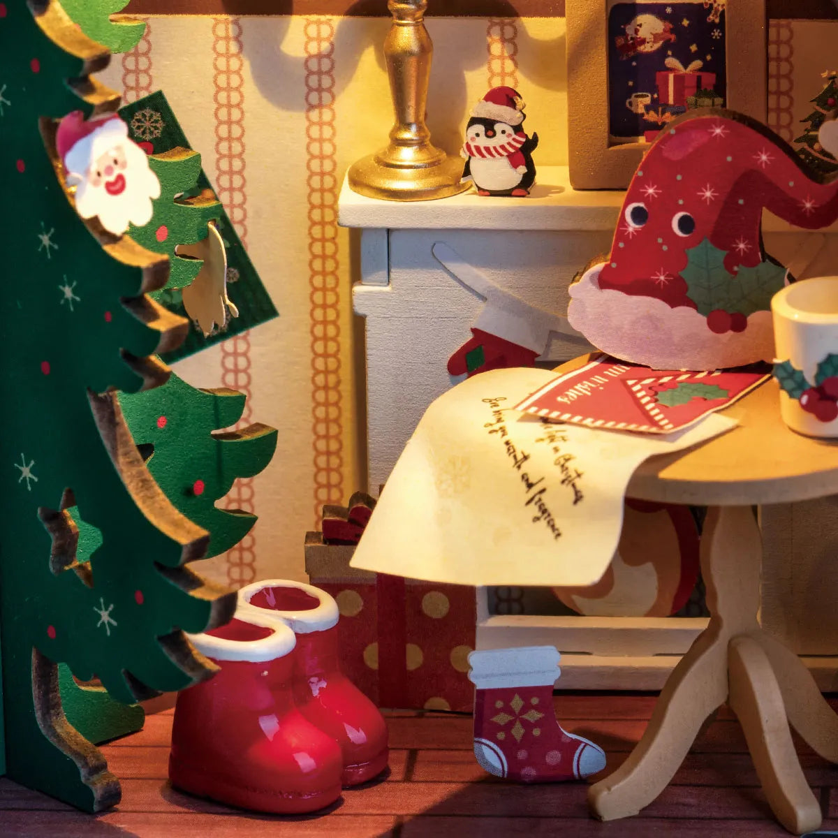 Twinkling Christmas House - DIY Miniature House Kit