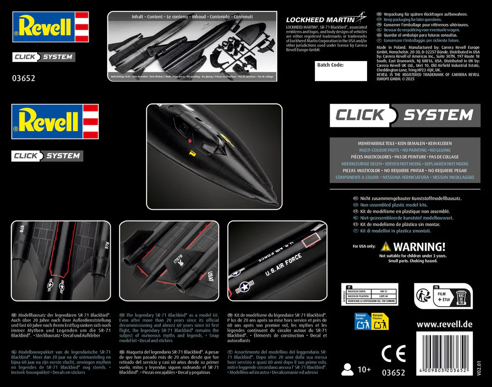 1:110 Lockheed SR-71 Blackbird (easy click)