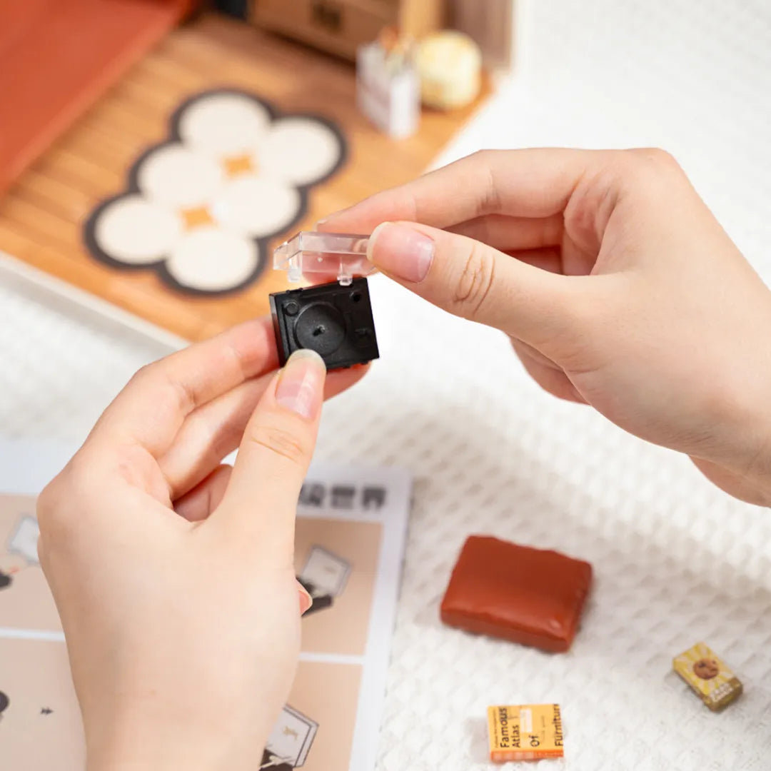 Cozy Living Lounge DIY Miniature 3D Plastic Model Kit