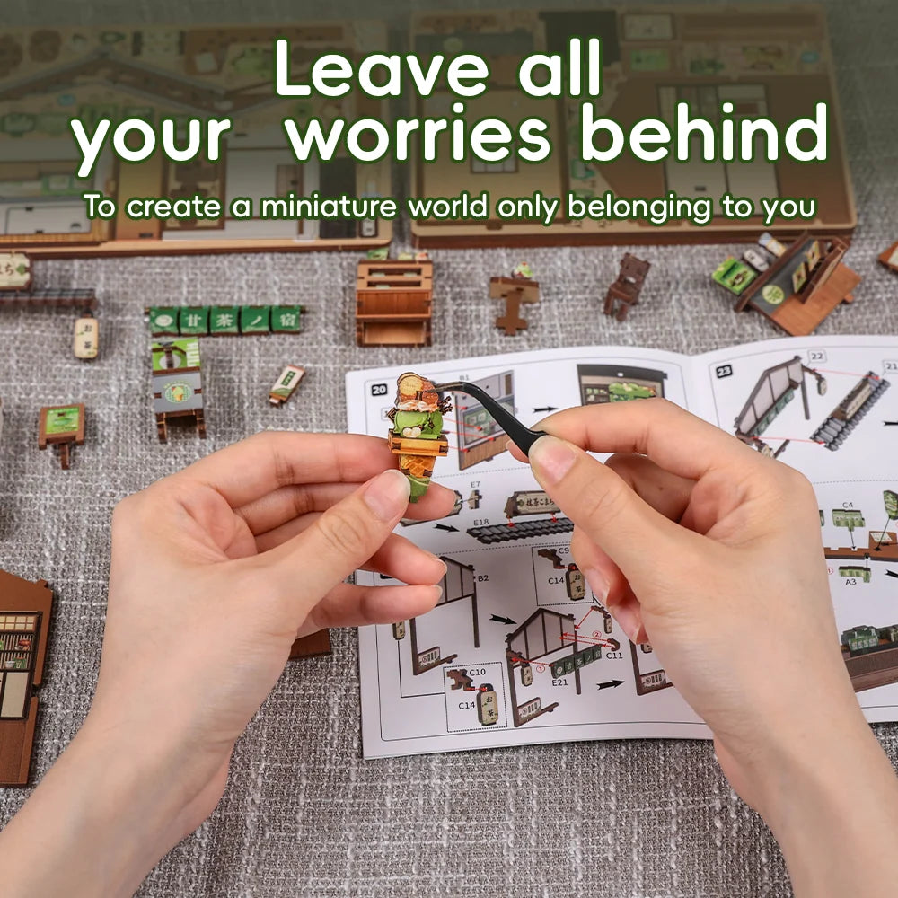 Kyoto Matcha Cottage -  DIY Miniature House Kit