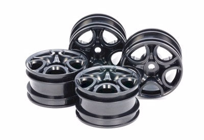 C-SHAPED 10-SPOKE WHEELS - BLACK (x4)