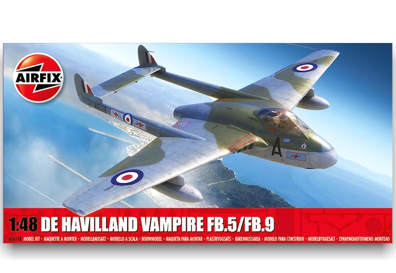 1/48 De Havilland Vampire FB.5/FB.9 # Airfix 06108 - Modelbouw Krikke 1/48 De Havilland Vampire FB.5/FB.9 # Airfix 06108 - Modelbouw Krikke