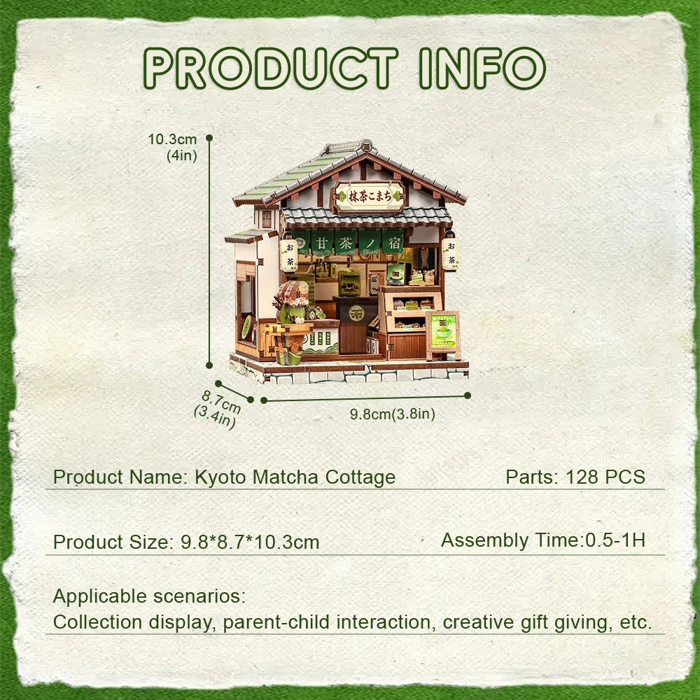 Kyoto Matcha Cottage -  DIY Miniature House Kit