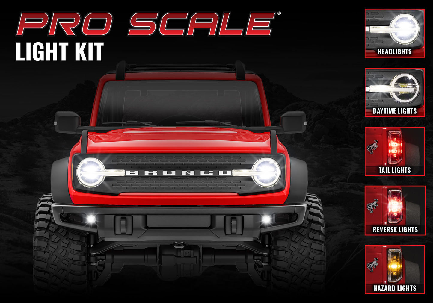 Traxxas Led Light Set, Front & Rear, Complete (Bronco)