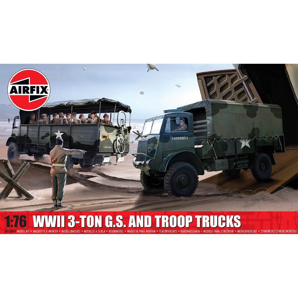 1:76 WWII 3-ton 4x4 General Service & Troop Trucks