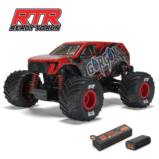 1/16 Gorgon Grom 4x4 RTR Brushed Monster Truck, Red - Battery & Charger Included  PREORDER