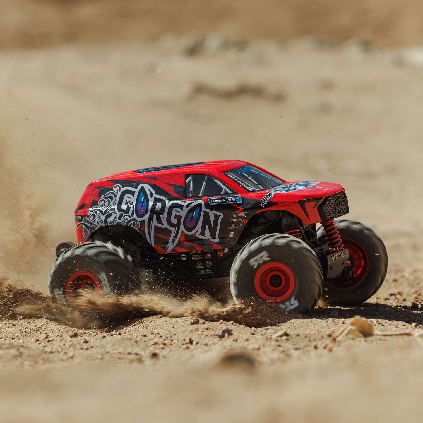 1/16 Gorgon Grom 4x4 RTR Brushed Monster Truck, Red - Battery & Charger Included  PREORDER