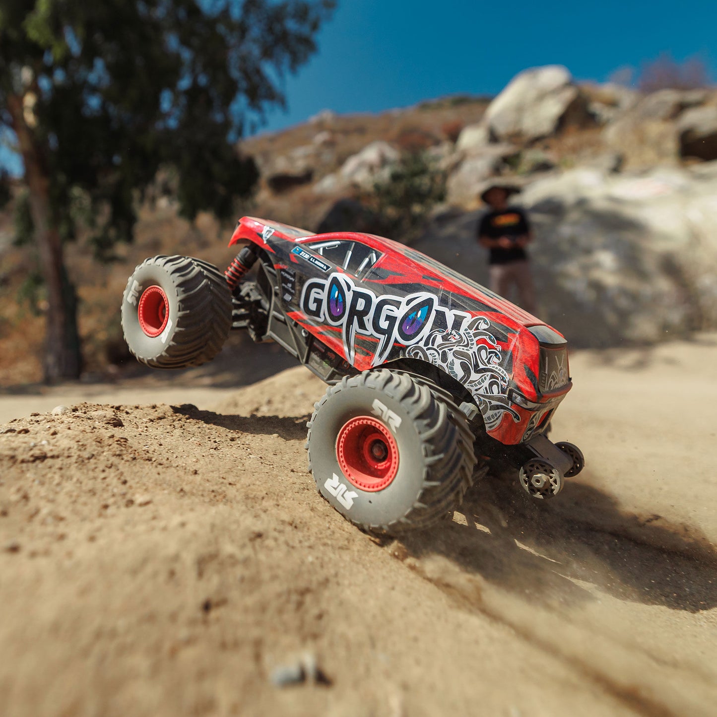 1/16 Gorgon Grom 4x4 RTR Brushed Monster Truck, Red - Battery & Charger Included  PREORDER