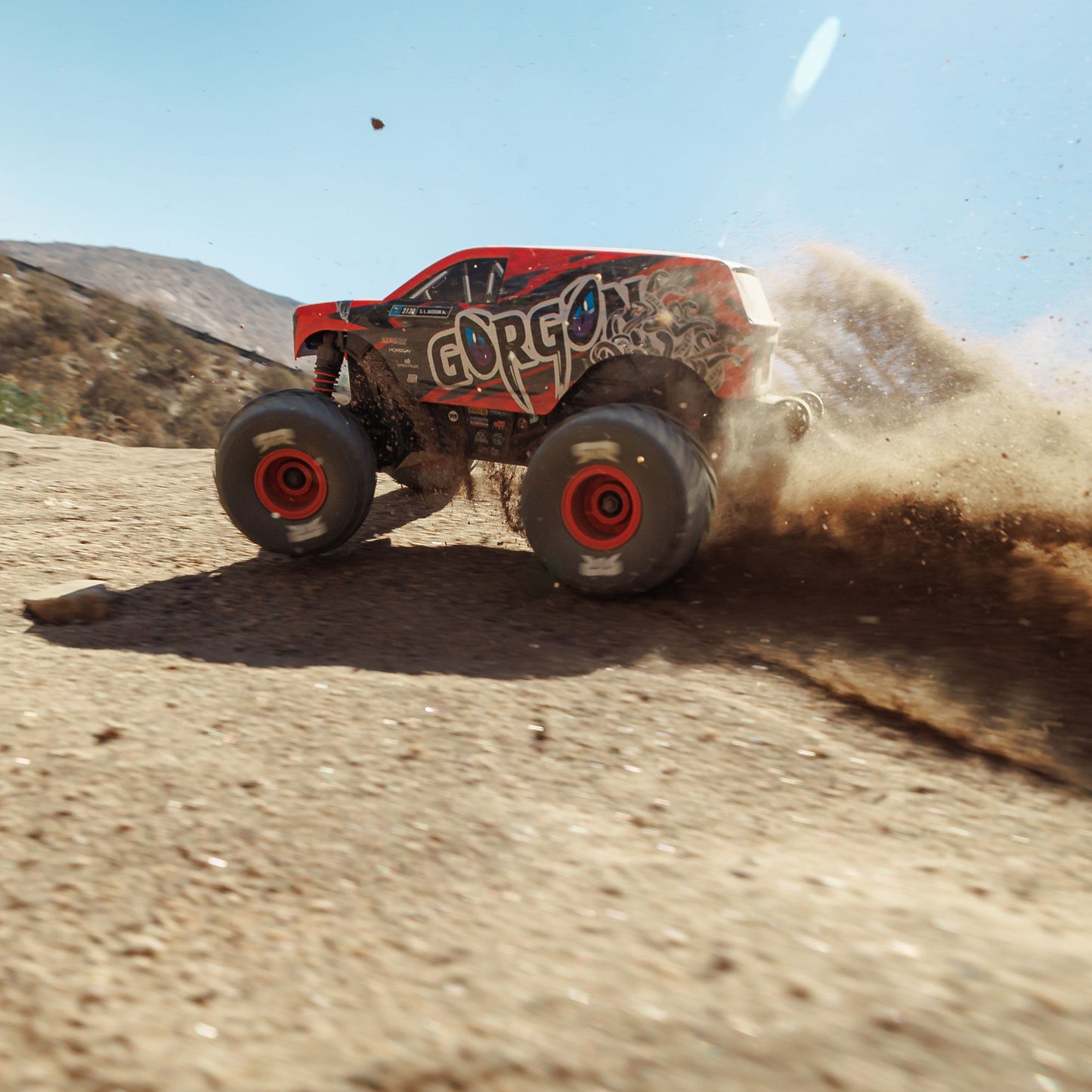 1/16 Gorgon Grom 4x4 RTR Brushed Monster Truck, Red - Battery & Charger Included  PREORDER
