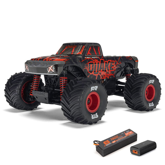 1/16 Quake Grom 4x4 RTR Brushed Monster Truck, Red - Battery & Charger Included PREORDER