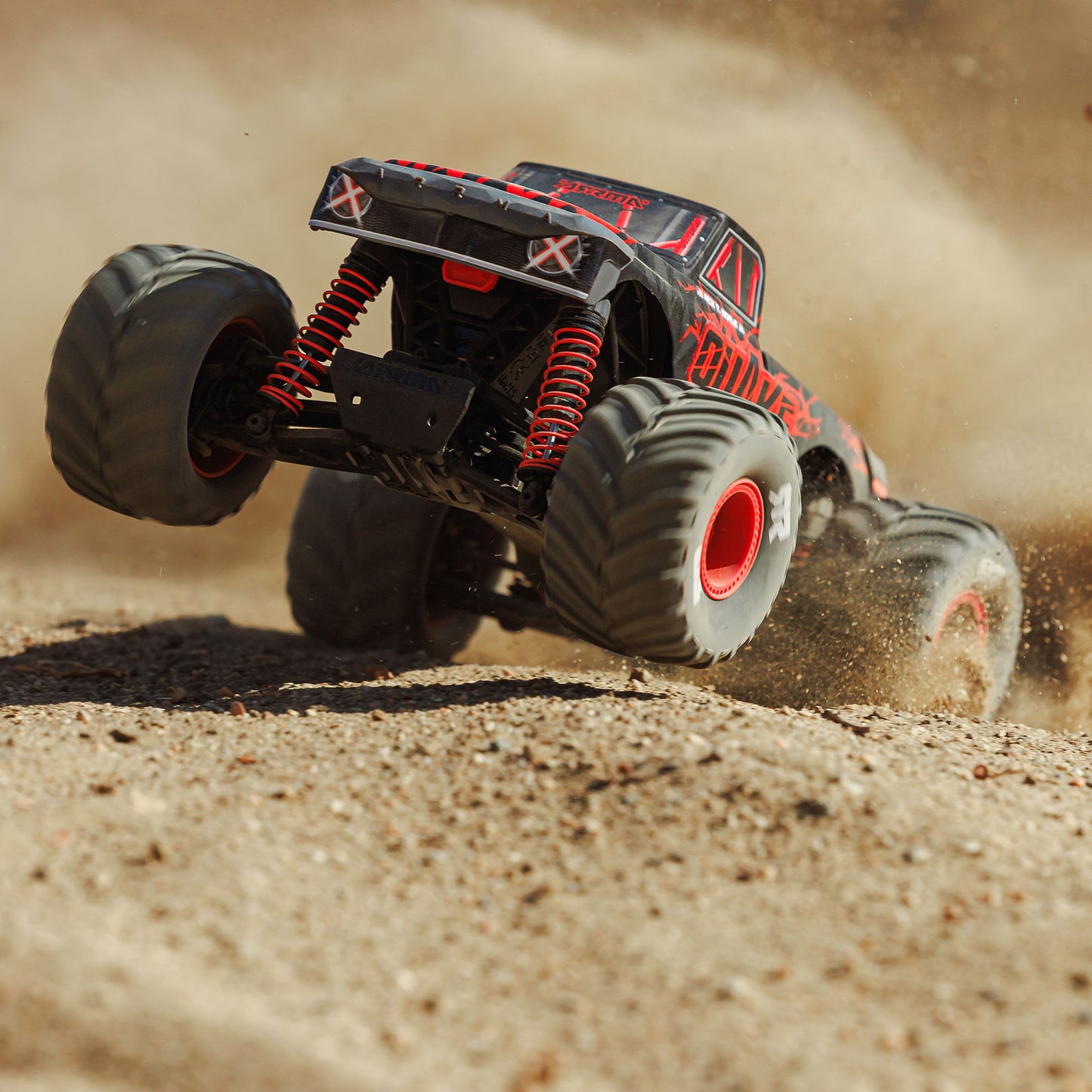 1/16 Quake Grom 4x4 RTR Brushed Monster Truck, Red - Battery & Charger Included PREORDER