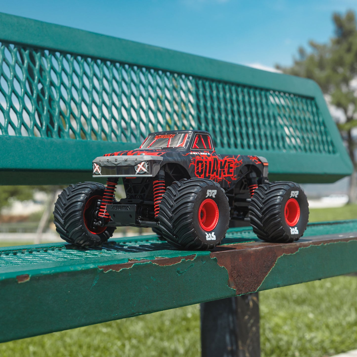 1/16 Quake Grom 4x4 RTR Brushed Monster Truck, Red - Battery & Charger Included PREORDER