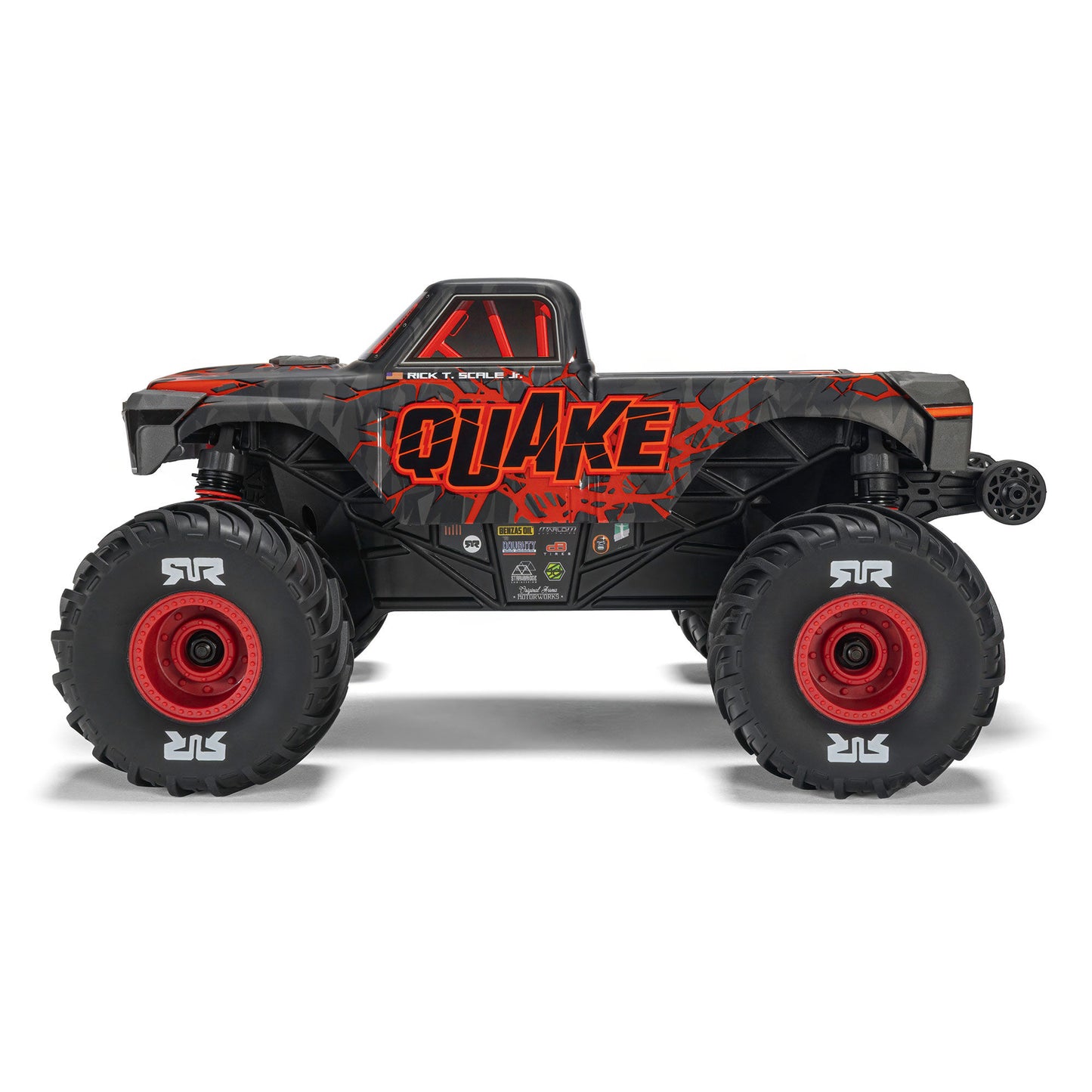 1/16 Quake Grom 4x4 RTR Brushed Monster Truck, Red - Battery & Charger Included PREORDER
