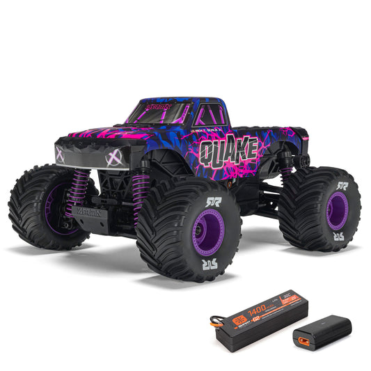 1/16 Quake Grom 4x4 RTR Brushed Monster Truck, Purple - Battery & Charger Included PREORDER
