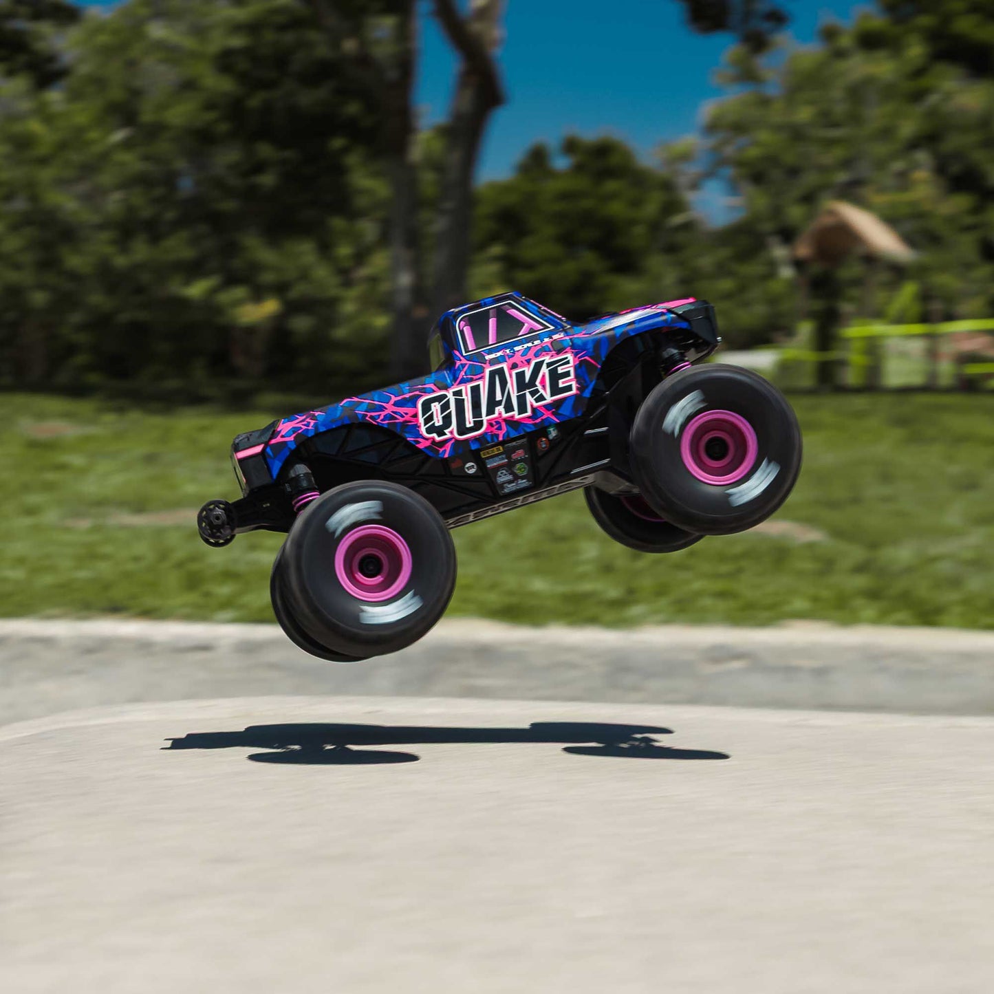 1/16 Quake Grom 4x4 RTR Brushed Monster Truck, Purple - Battery & Charger Included PREORDER