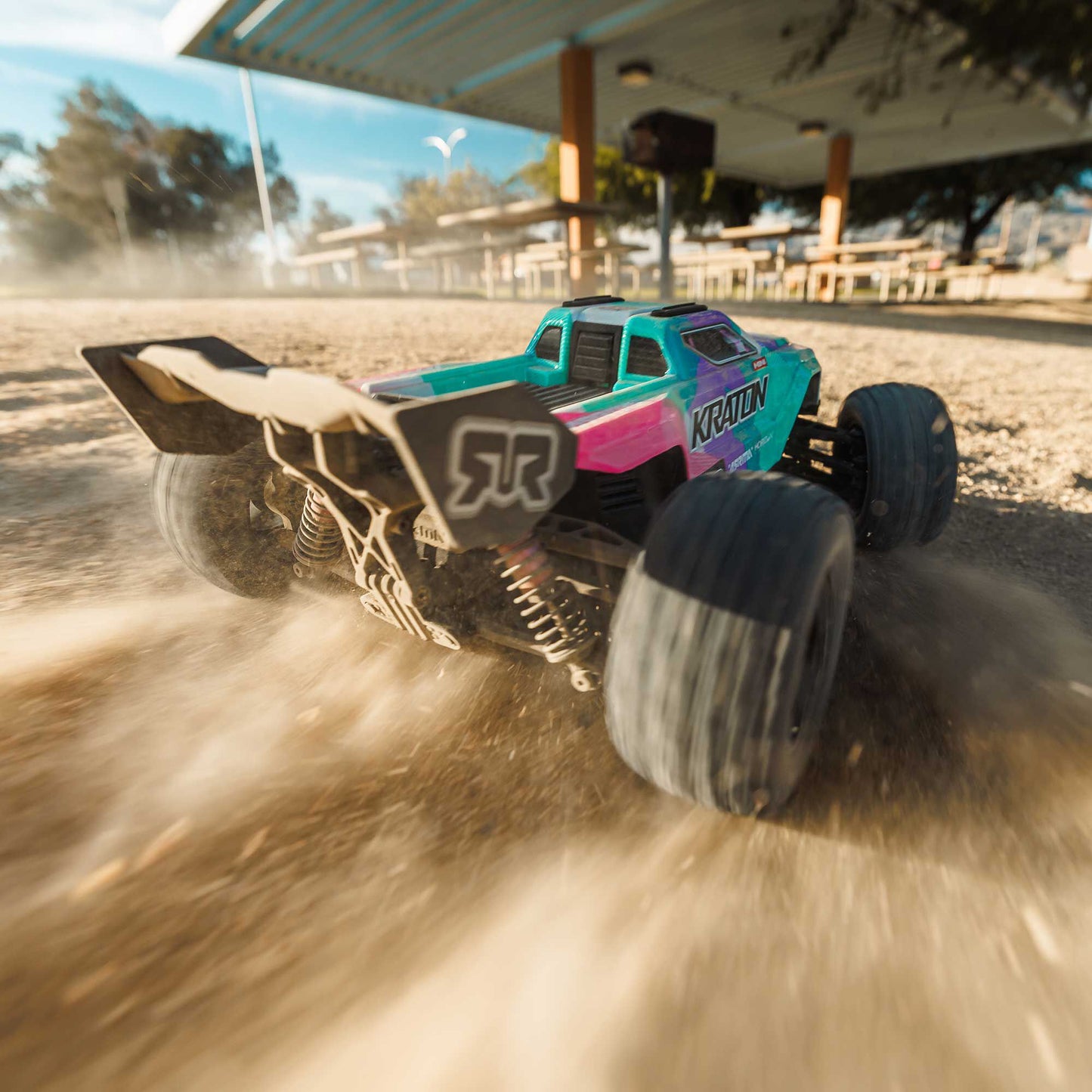 1/16 Mini KRATON 3S DSC 4X4 RTR Brushless Speed Truck - Teal/Pink