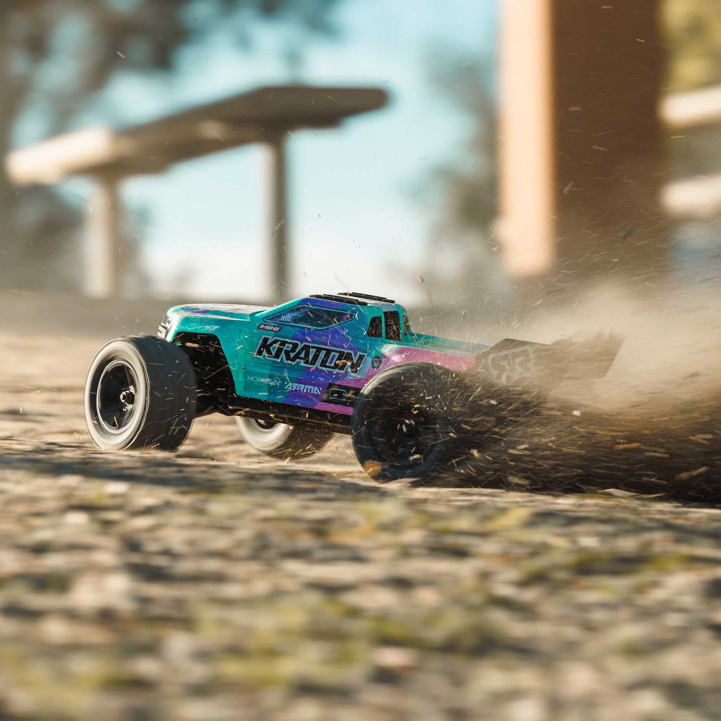1/16 Mini KRATON 3S DSC 4X4 RTR Brushless Speed Truck - Teal/Pink