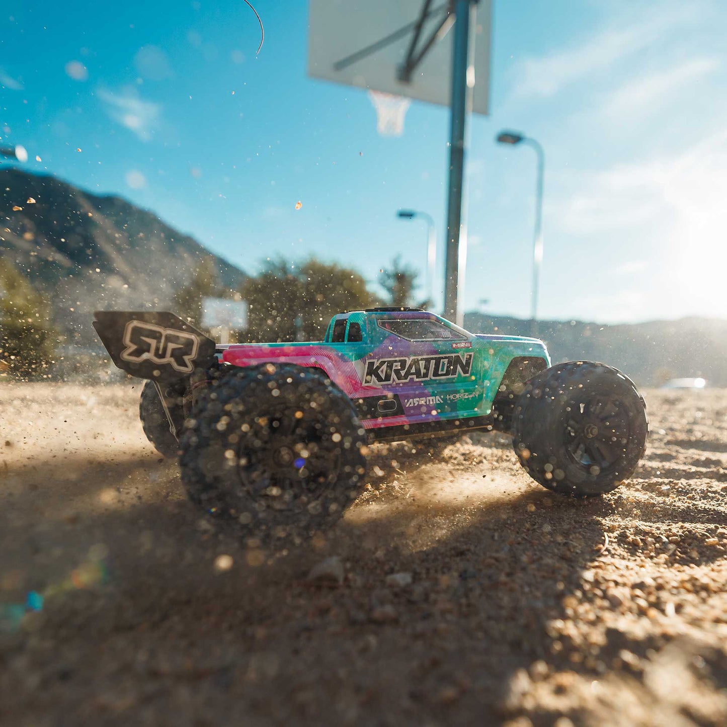 1/16 Mini KRATON 3S DSC 4X4 RTR Brushless Speed Truck - Teal/Pink