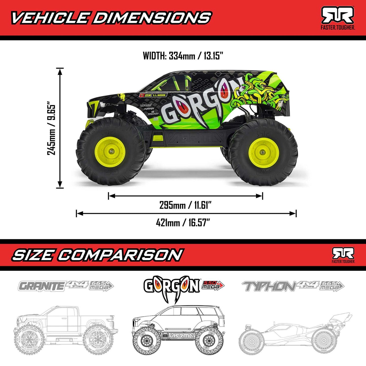 GORGON 4X2 Monster Truck RTR COMBO - Purple