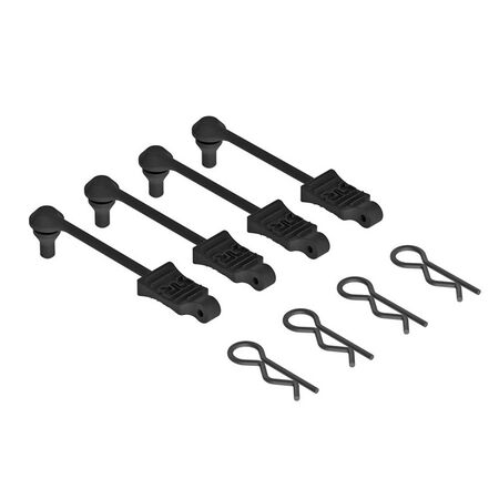 Body Clip Retainer 1/10 Scale Black (x4)